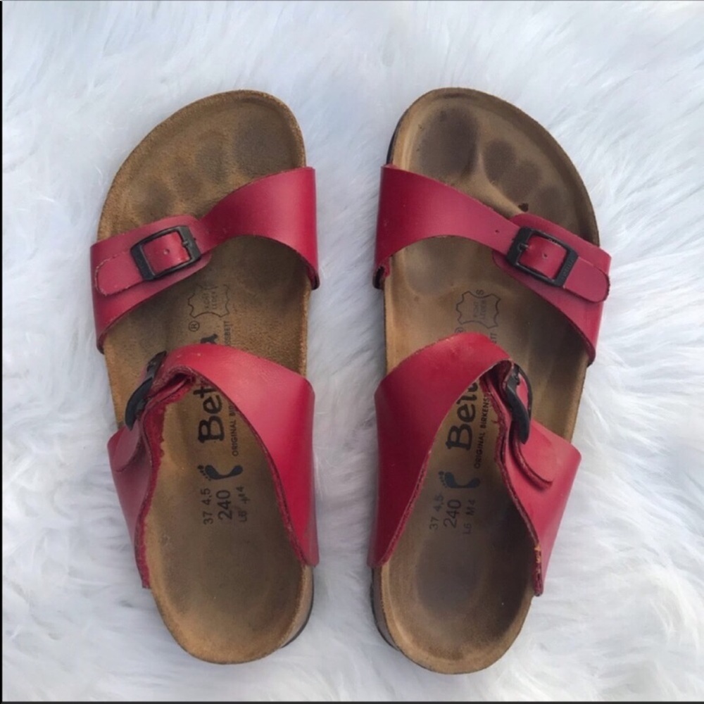 Betula by BIRKENSTOCK red double strap sandal 6
